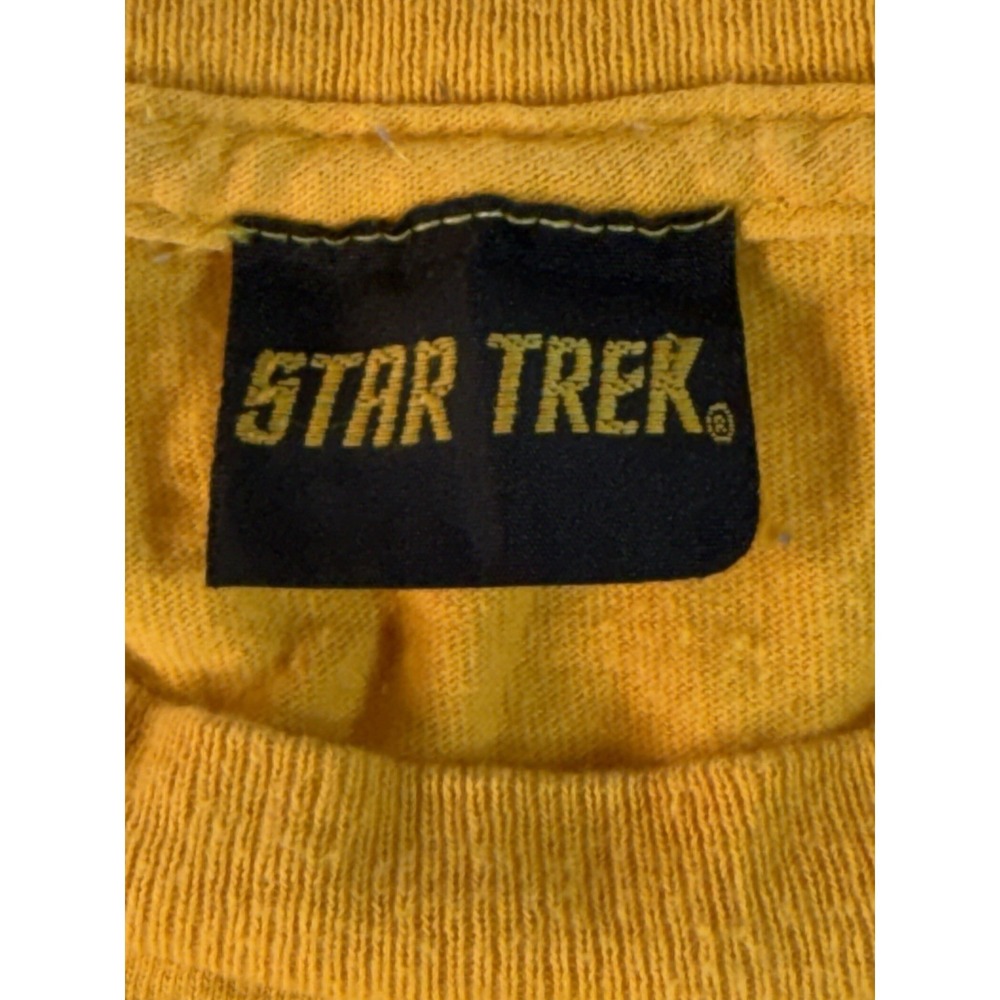 Star Trek Shirt Mens Medium Yellow Uniform Logo Sci Fi Graphic Tee - Picture 2 of 4